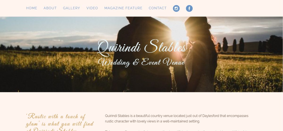 quirindi stables wedding venue