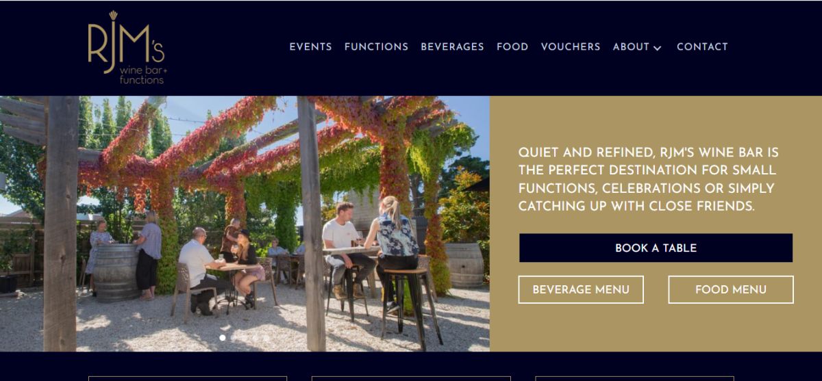 rjm's wine bar wedding functions & events