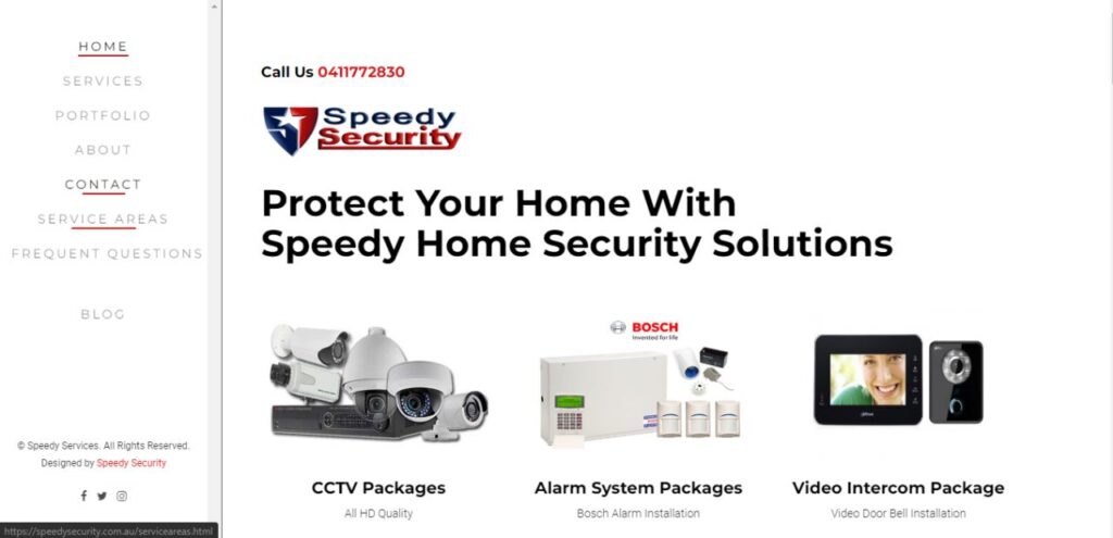 speedy security home camera security system installers melbourne